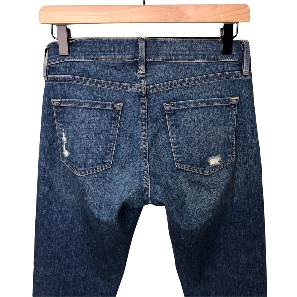 Frame Denim Le Garçon Skinny Low Rise Distressed Jeans Size 24 LG270 - Picture 7 of 10
